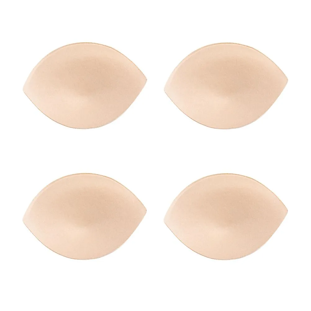 4 Pairs Professional Bra Pads Bikini Inserts Bra Sponge Pads Sports Bra Inserts