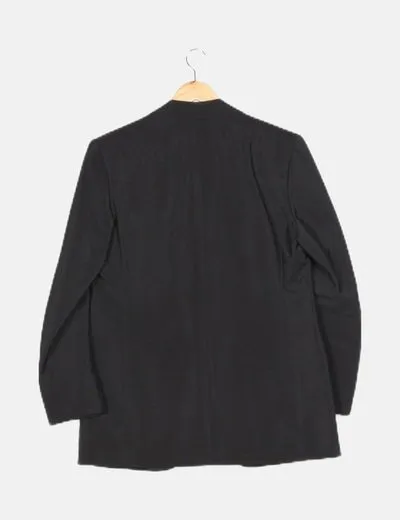 ANGELO Blazer negra solapa satinada