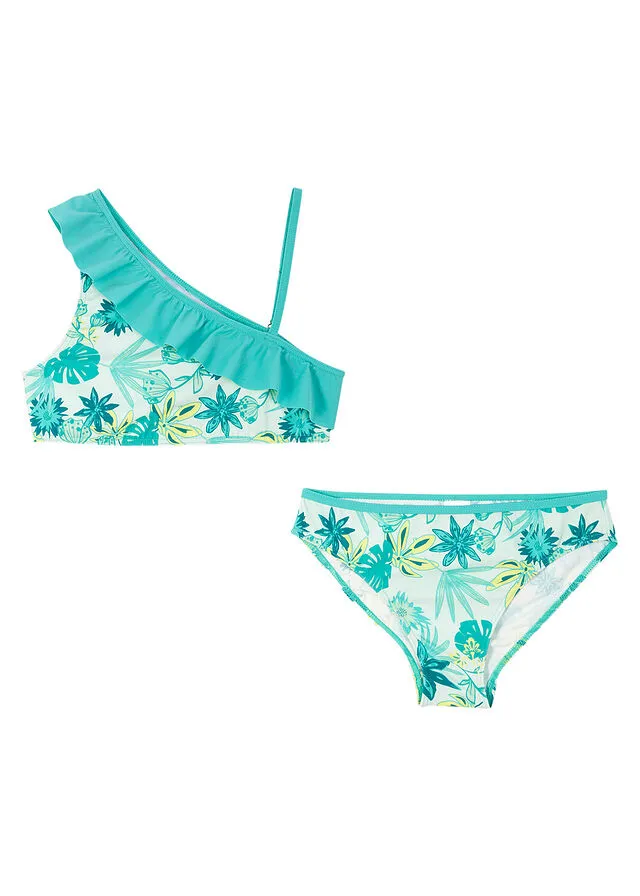 Bikini para niñas (2 piezas) Verde estampado