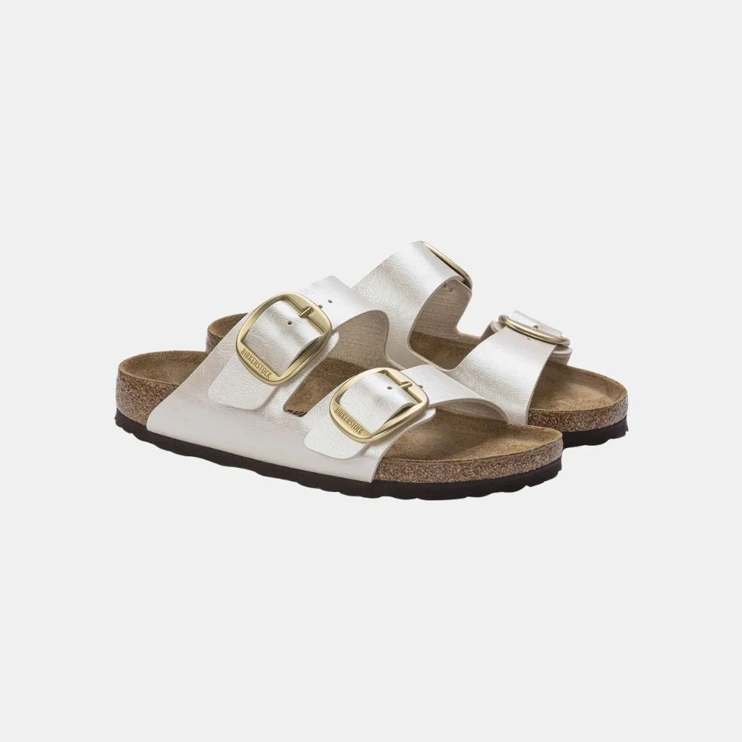 Birkenstock Arizona Big Buckle Birko Flor Women's Graceful Pearl White