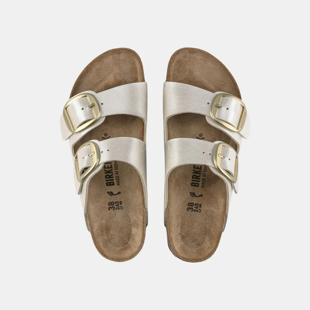 Birkenstock Arizona Big Buckle Birko Flor Women's Graceful Pearl White