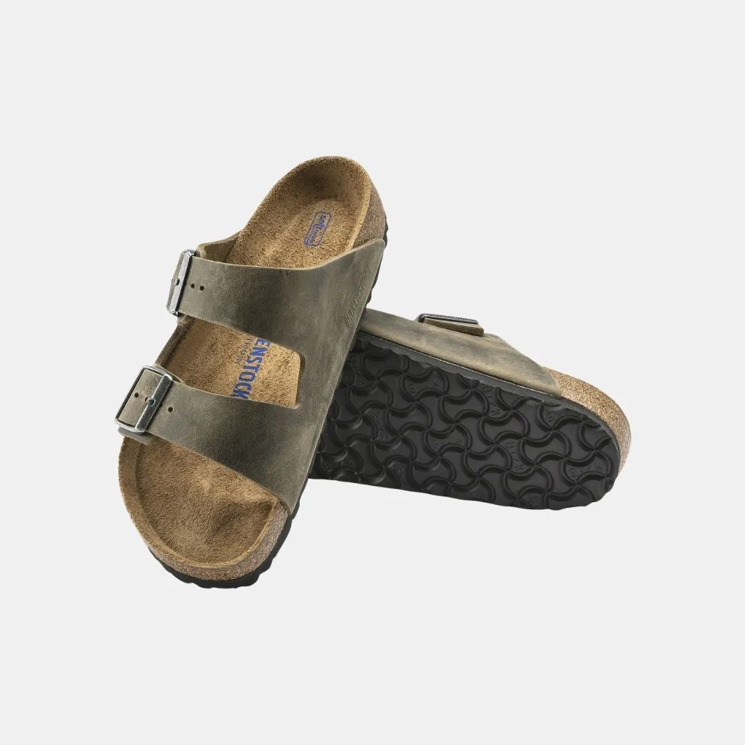 Birkenstock Arizona Oiled Leather Soft Footbed Women's Fadded Khaki