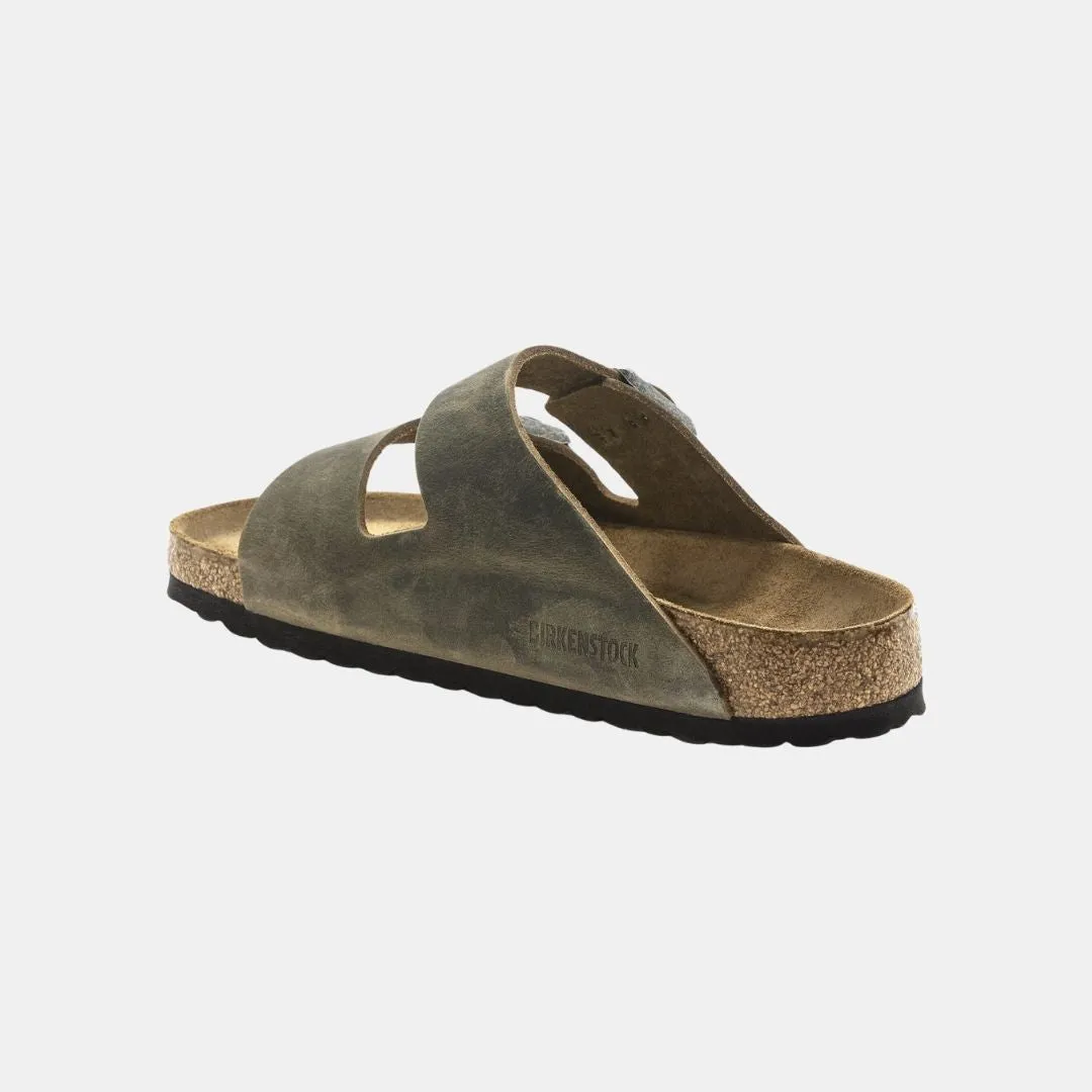 Birkenstock Arizona Oiled Leather Soft Footbed Women's Fadded Khaki