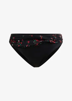 Braga de bikini negro-frambuesa