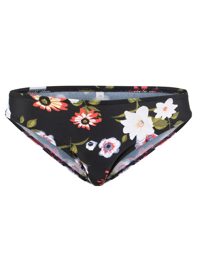 Braguita de bikini Negro estampado