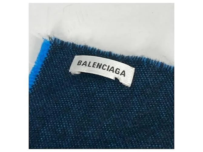 Bufanda bicolor Balenciaga en azul y negro 