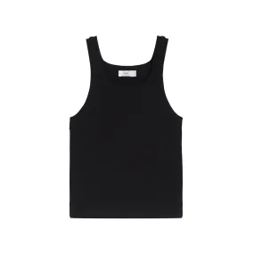 Cropped Tank Top in Black