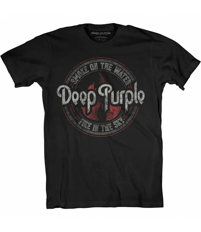 Deep Purple Tee Smoke Circle Camiseta Licencia Oficial RockOff DPTS06MB