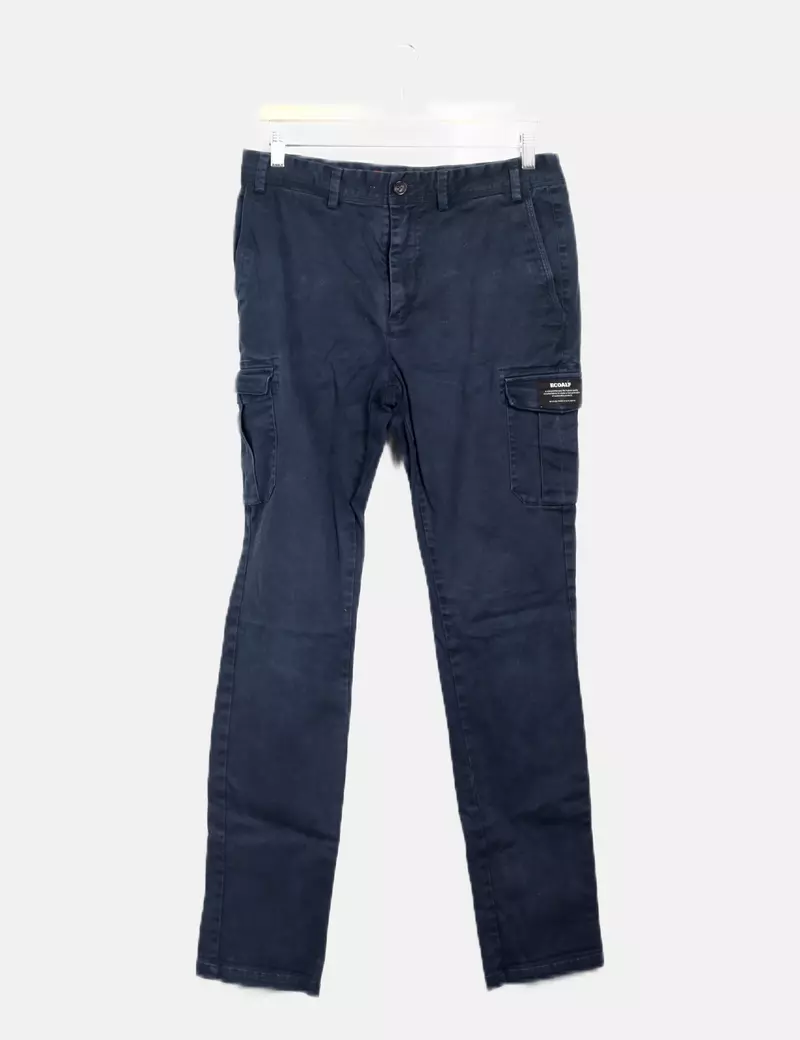 Ecoalf Pantalón azul marino recto