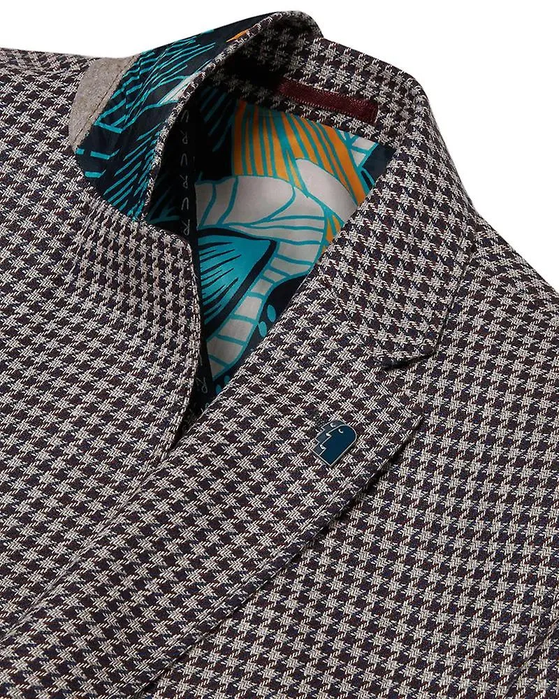 Fargo houndstooth blazer - red / multi