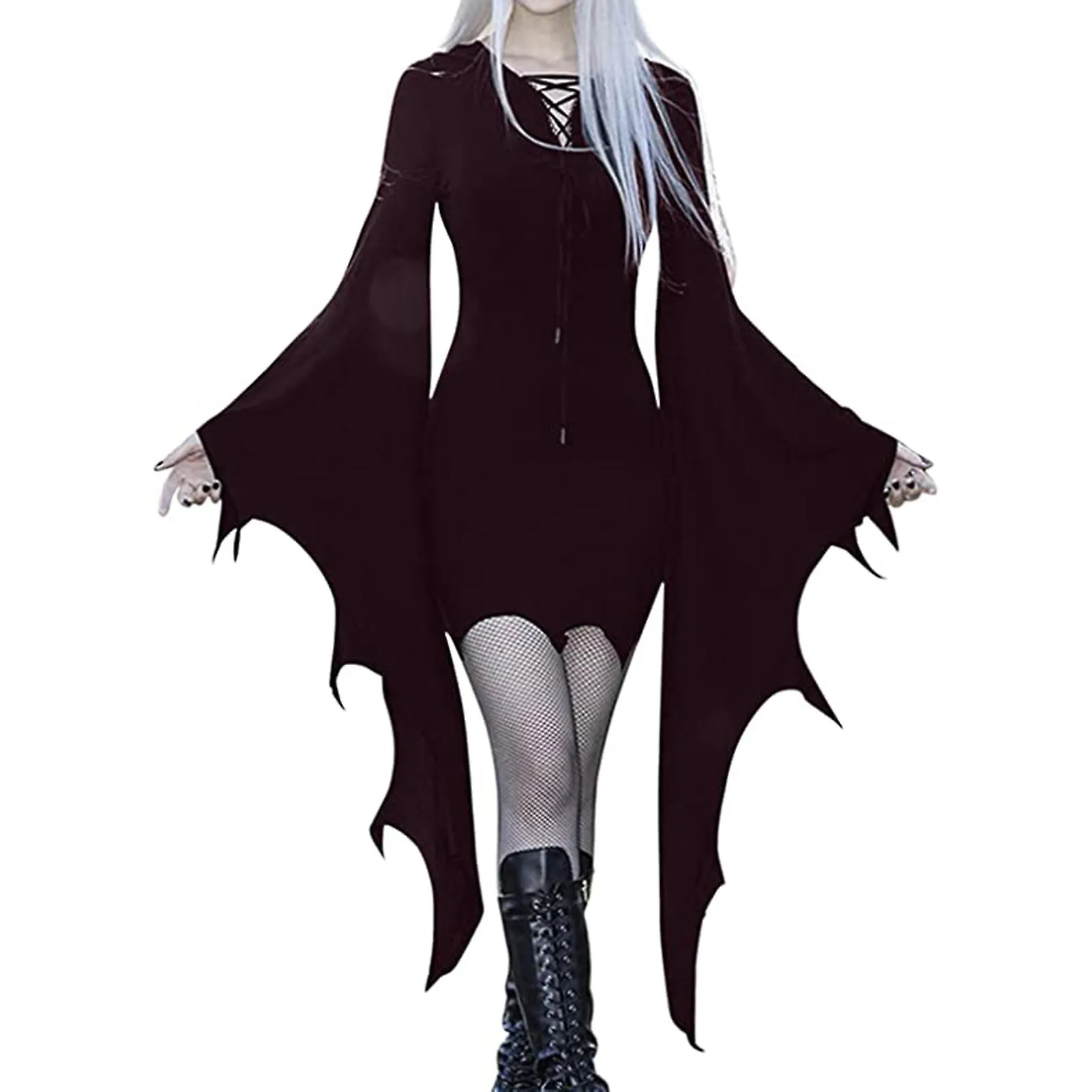 Halloween Bat Sleeve Bandage Dress No Fading And Non-sticky For Cosplay Party Accessories