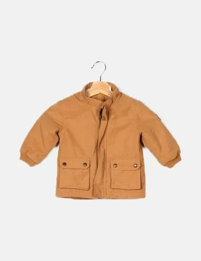 H&M Parka camel bolsillos