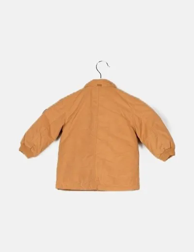 H&M Parka camel bolsillos