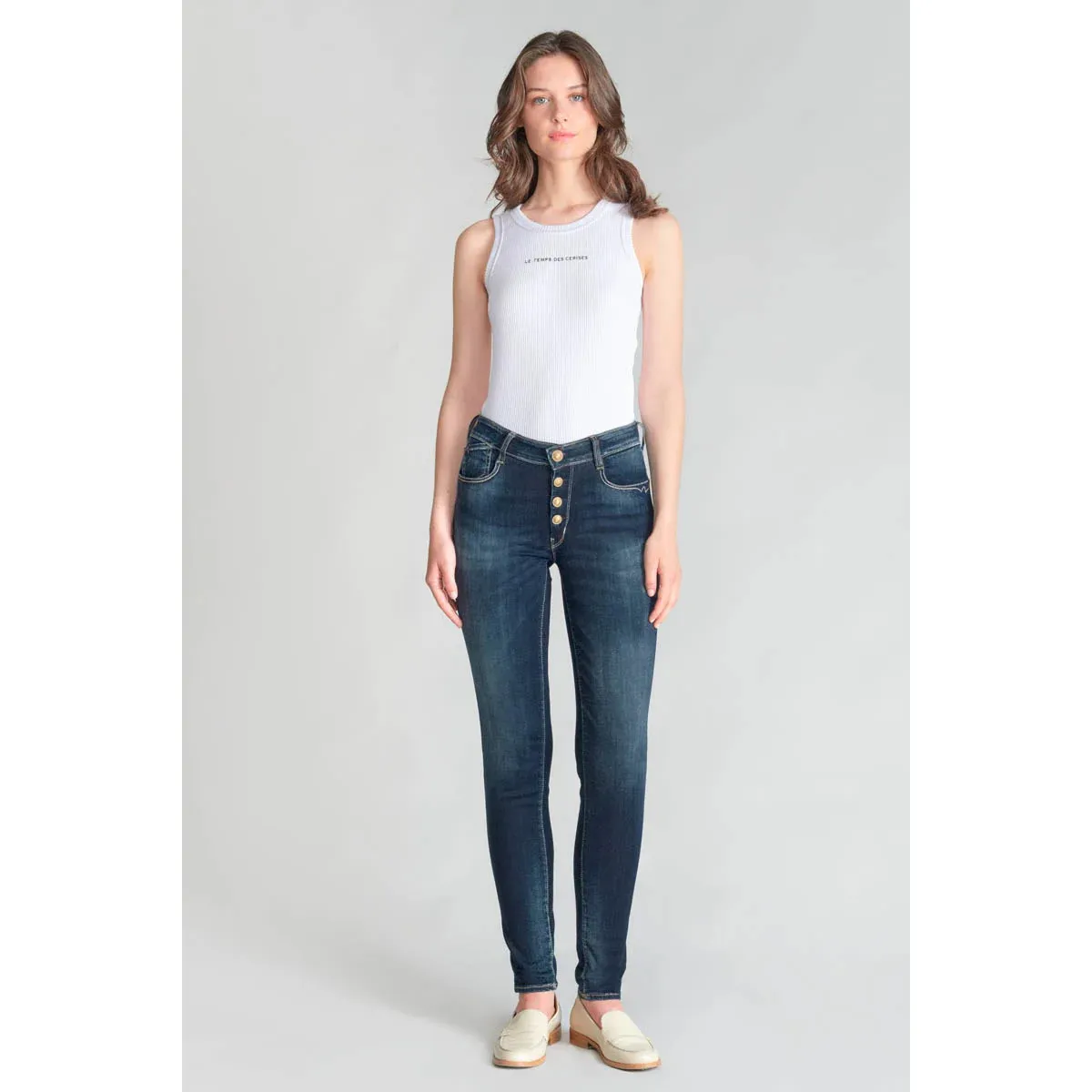 Jeans push-up slim tiro alto PULP, largo 34