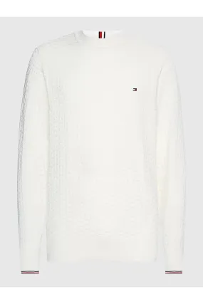 Jersey Tommy Hilfiger MW0MW28111 YBI Ivory