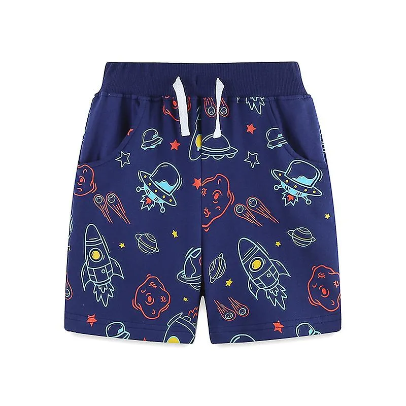 Kids'/baby/boys' sports short Summer Cotton Printing spacecraft Athletic shorts 2-7 years old