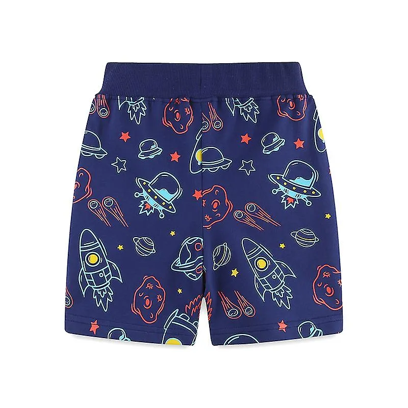 Kids'/baby/boys' sports short Summer Cotton Printing spacecraft Athletic shorts 2-7 years old