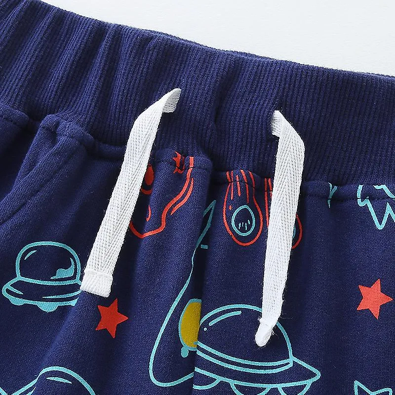 Kids'/baby/boys' sports short Summer Cotton Printing spacecraft Athletic shorts 2-7 years old