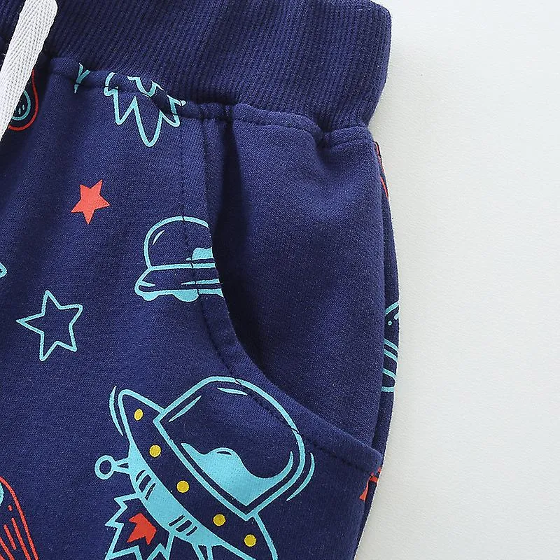 Kids'/baby/boys' sports short Summer Cotton Printing spacecraft Athletic shorts 2-7 years old