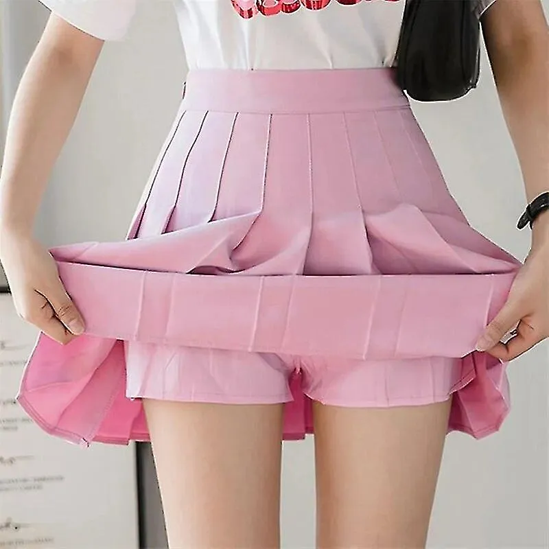 Korean Skirt Shorts Women High Waist Sexy Mini Skirts For Ladies Pleated Kawaii Skirt Female