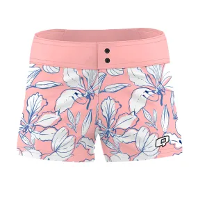 Light Pink Flowers & Buds - Women Board Shorts