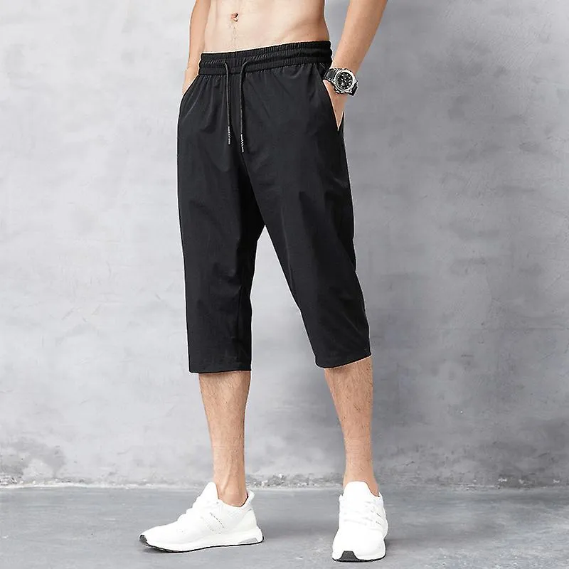 Male Bermuda Board Quick Drying Beach Black Men's Long Shorts Men's Shorts Summer Breeches 2022 Thin Nylon 3/4 Length Tr