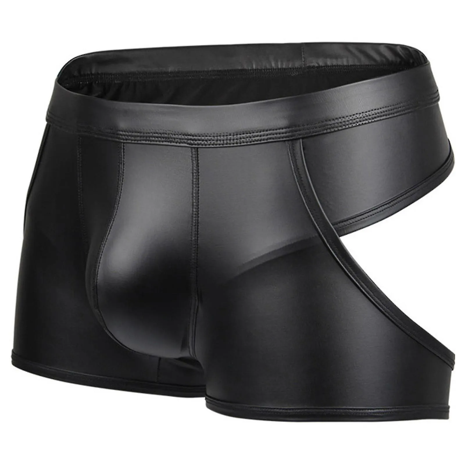 Men Sexy Thong Faux Leather Lingerie Briefs Underwear Boxer Shorts Briefs String