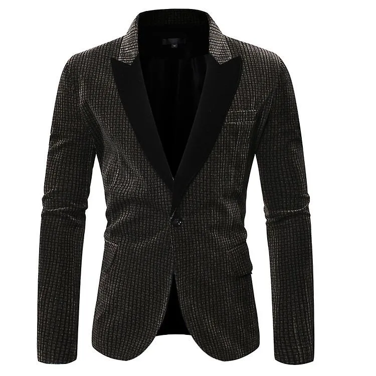 Men's Slim Fit Blazer Jacket Tuxedo, One Button Blazer Jacket