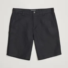 NN07 Crown Linen Shorts Black