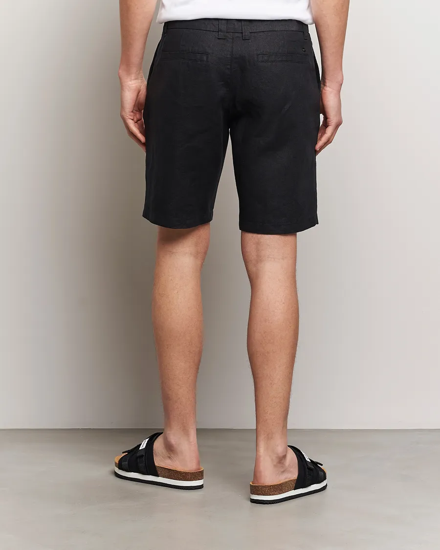 NN07 Crown Linen Shorts Black