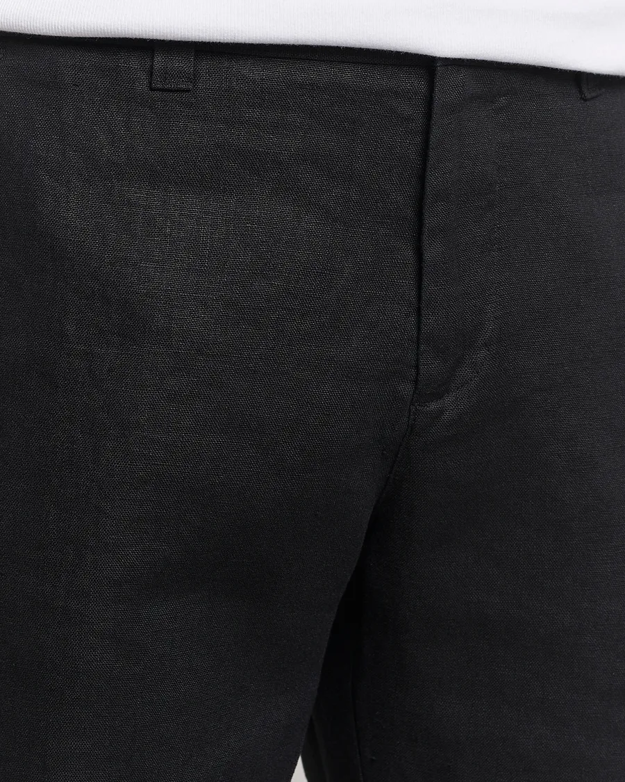 NN07 Crown Linen Shorts Black