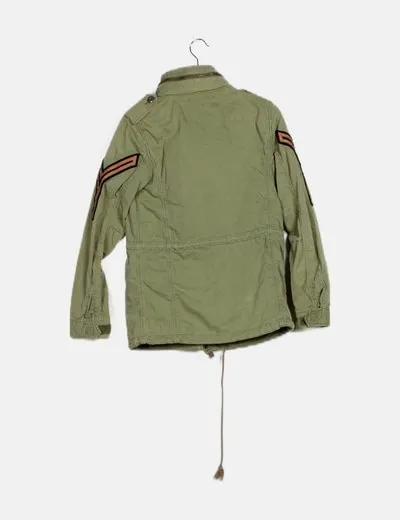 Ralph Lauren Parka verde detalle bordados