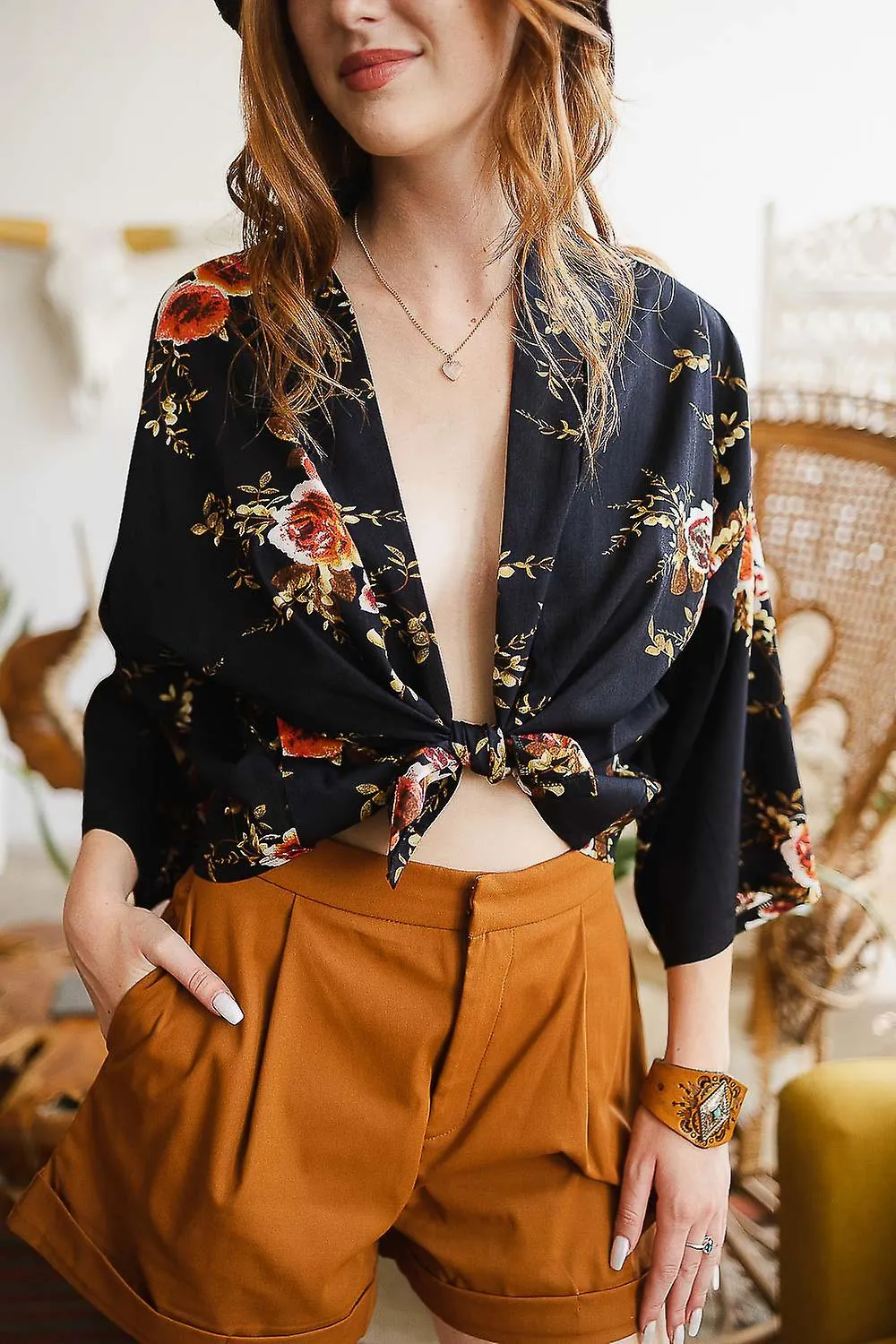 Rose kimono blazer