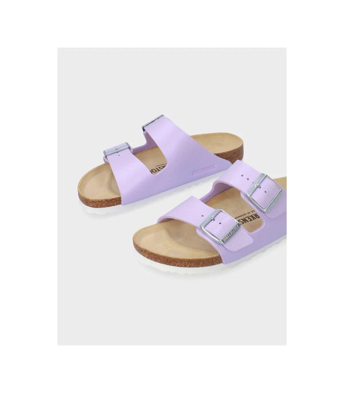 SANDALIA PLANA BIRKENSTOCK ARIZONA BF SHINY LIZARD PURPLE FOG