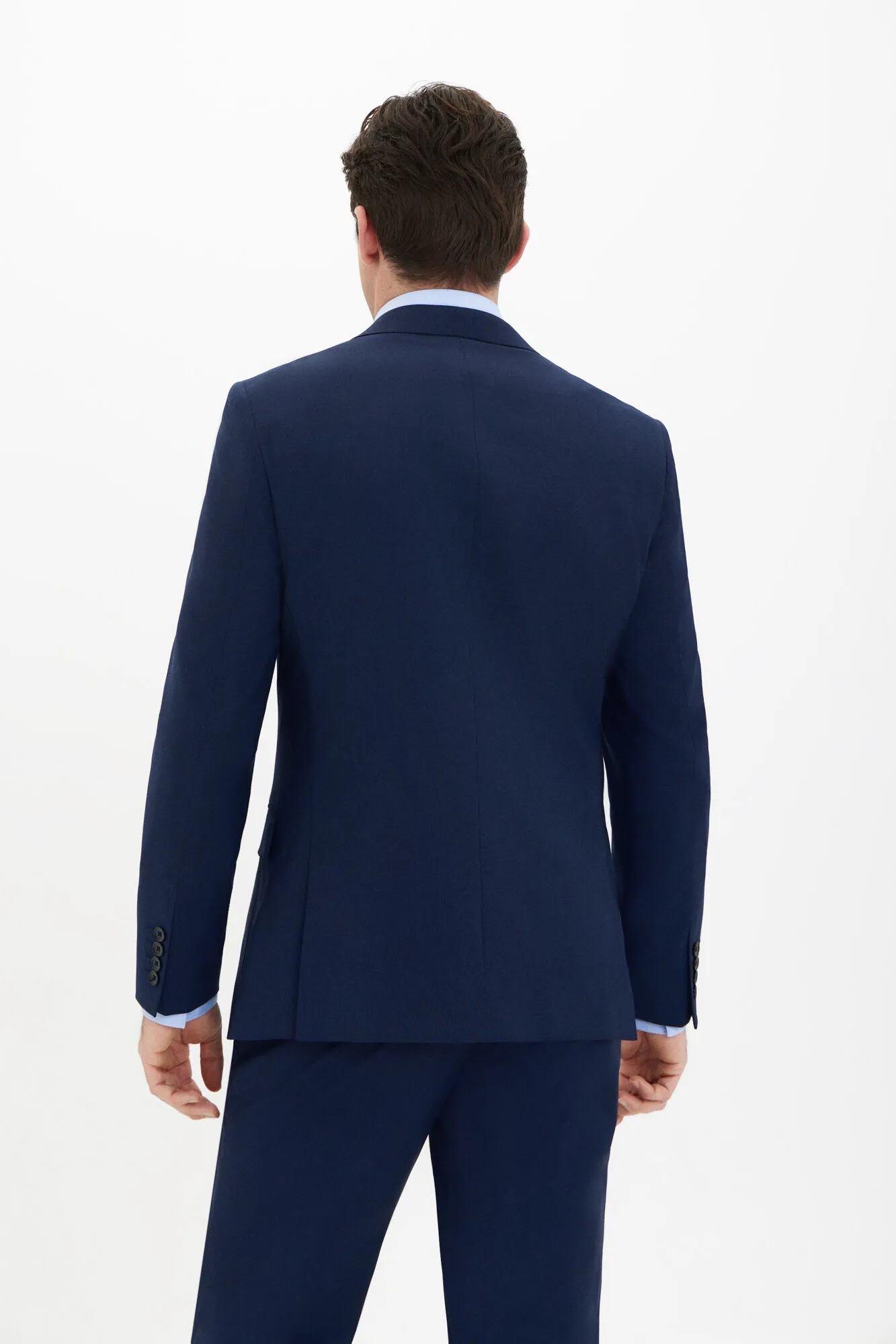 Slim fit micro-checked blazer