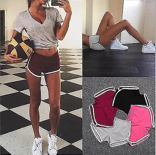 Sports Shorts Women's Home Casual Solid Color Fashion Yoga Beach Pants Candy Color Hot Pants-Good