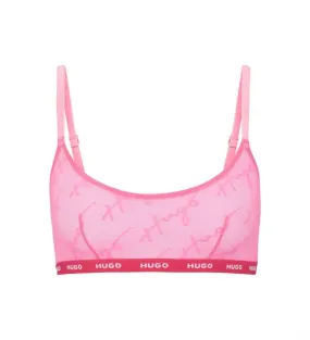 Sujetador Bralette Encaje Rosa