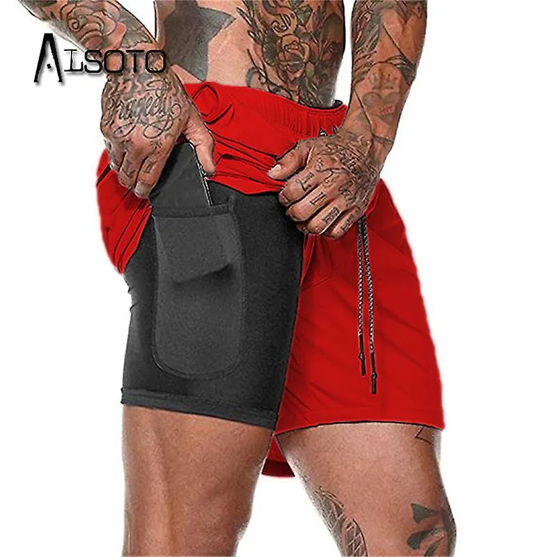 Summer Swimming Shorts For Men Pocket Quick Dry Swimwear Swimsuit Swim Trunks Bathing Briefs Beach Running Gym Wear Surf Boxer