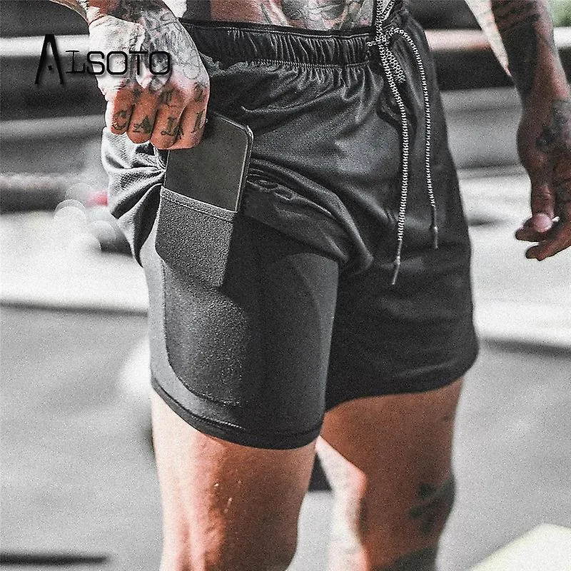 Summer Swimming Shorts For Men Pocket Quick Dry Swimwear Swimsuit Swim Trunks Bathing Briefs Beach Running Gym Wear Surf Boxer