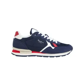 Tenis Pepe Jeans Hombre Brit Man Heritage Negro - Blanco