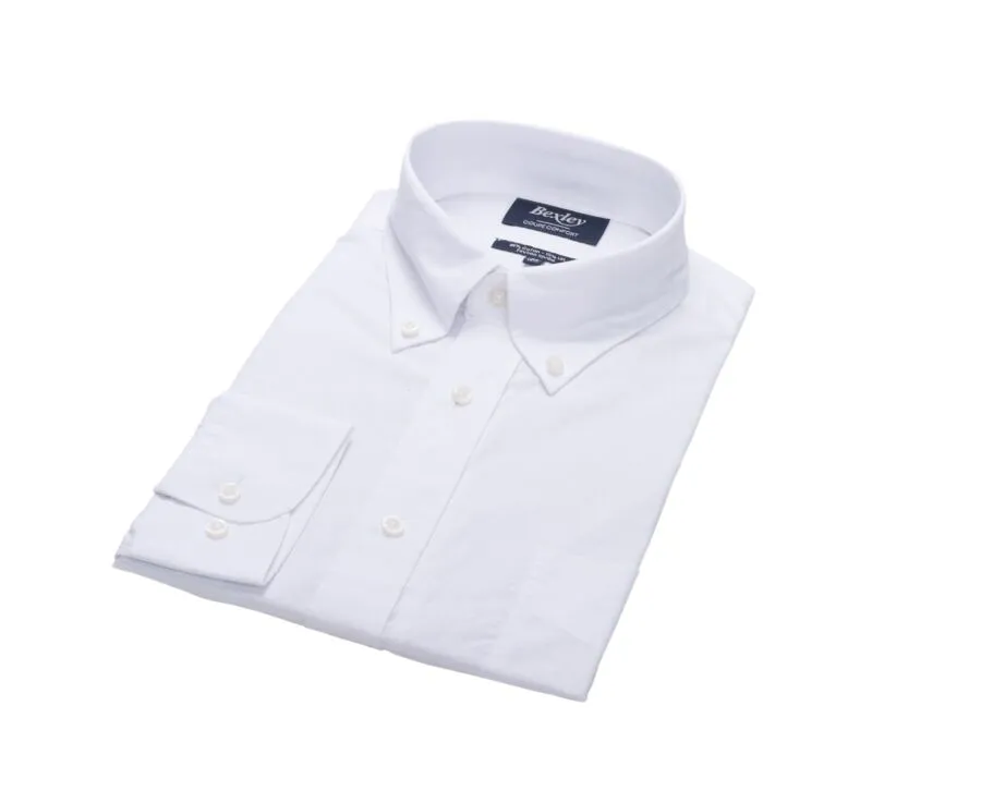 White long sleeve cotton linen shirt - COLTEN