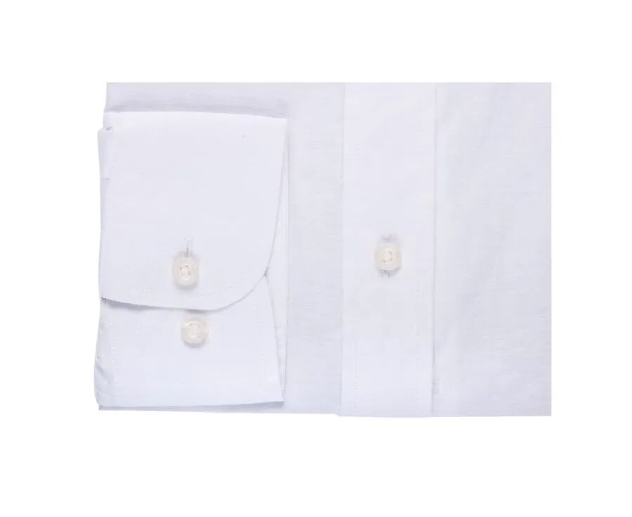 White long sleeve cotton linen shirt - COLTEN