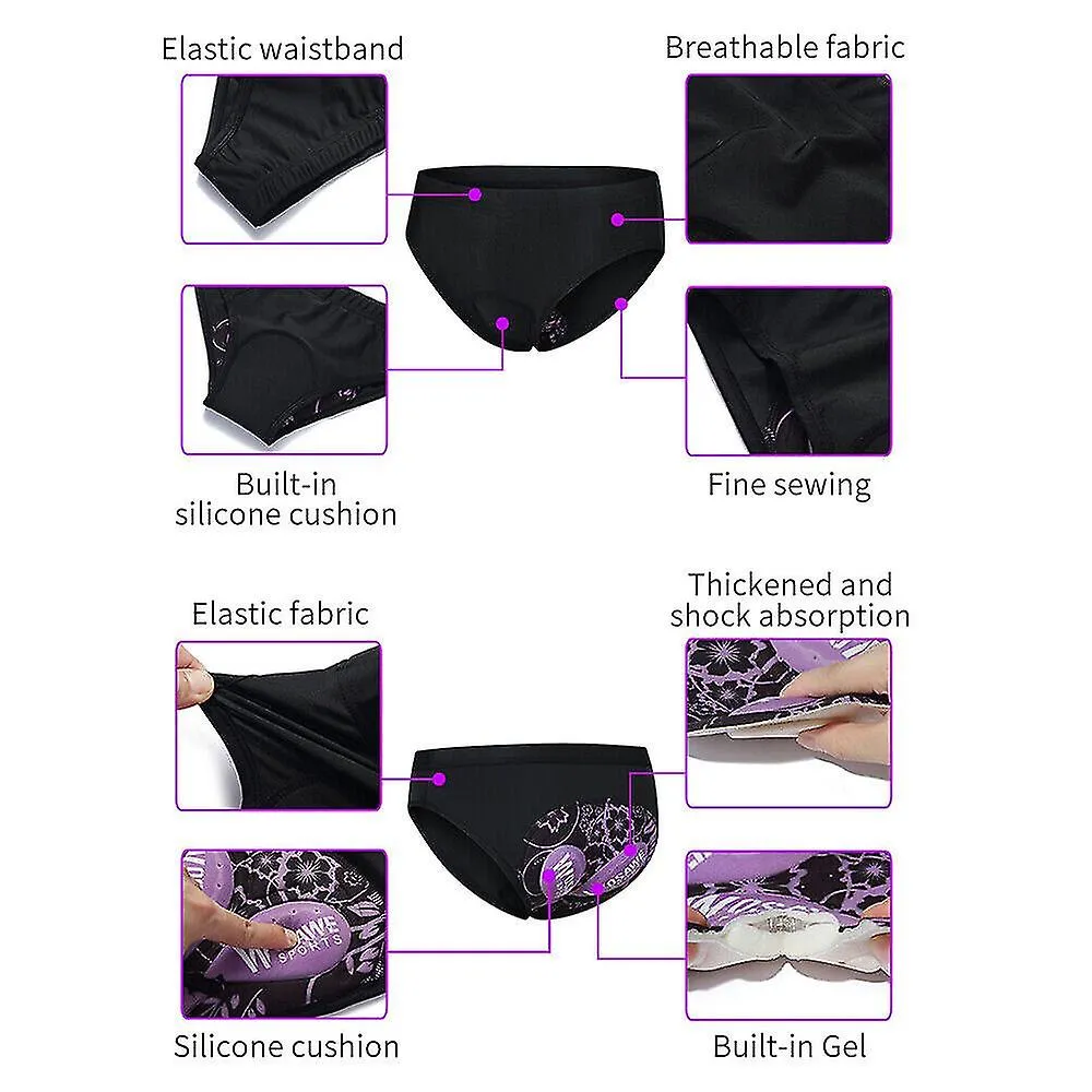 Women Cycling Briefs 3d Gel Eva Padded Breathable Bike Sports Underwear Shorts