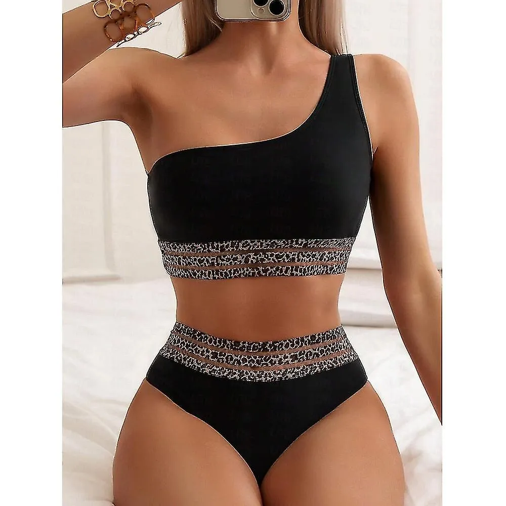 Women's Normal Swimwear Bikini 2 Piece Shorts Swimsuit 2 Piece Printing Leopard Beach Wear Holiday Bathing Suits