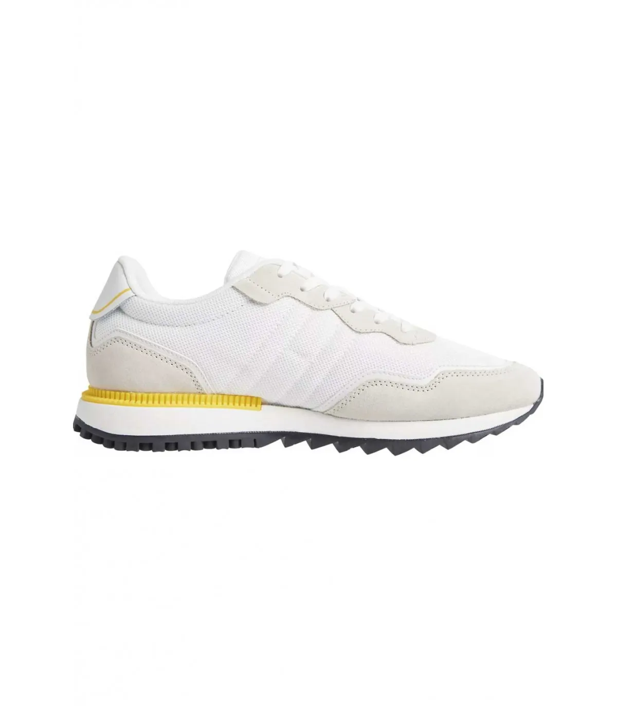 Zapatillas Tommy Jeans Runner Mix Mater Blancas y Amarillas