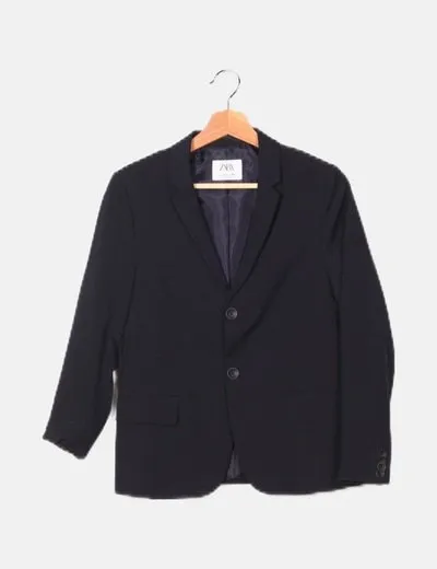 Zara Blazer clásica azul marino