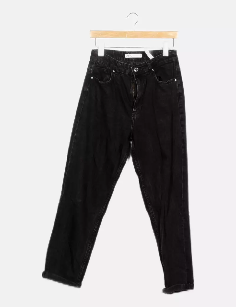 Zara Pantalón denim negro